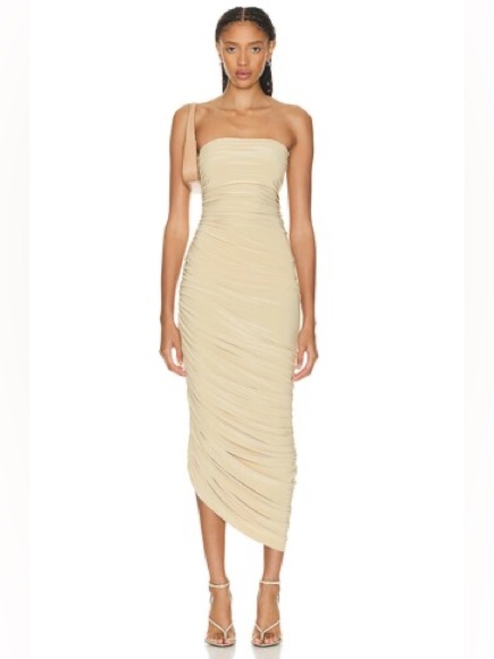 NWT Norma Kamali Diana Gown in Sand ~ Size XS/34